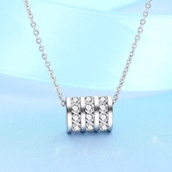 Petchara Jewelry สร้อยคอเพชรโมอีส เงินแท้ S999 น้ำ D-VS1 : D1027