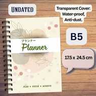 B5 Undated Planner Monthly Weekly 2026, Weekly Planner Book, Planner aesthetic 2026.