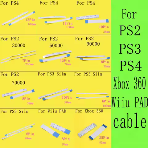 1PCS Flex Cable For PS2 for PS4/ PS3 slim Wiiu pad 30000 50000 77000 79000 90000 7000x 75000 77000 P