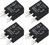 4PCS Car Power Relay, OEM#G8V-RH-1C7T-R-DC12 5 Pin Multipurpose Fuel Pump Relay, Heavy Duty Direct P