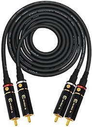 5 Foot – High-Definition Audio Interconnect Cable Pair Custom Made by WORLDS BEST CABLES – Using Mogami 2964 Wire and Eminence Gold Locking RCA Connectors