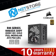 CORSAIR RM SERIES RM850X SHIFT 850W | 80+ GOLD FULL MODULAR ATX PSU (UK) ATX3.0 (PCIe5.0) POWER SUPP