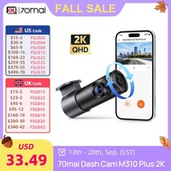 70mai Dash Cam M310 2K Plus 1440P F1.55 Aperture Night Vision 143°FOV With Voice Control 24H Parking