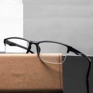 Half Frame Big Face Elastic Reading Glasses Super Light and Comfortable 75 125 Degrees Reading Mobil