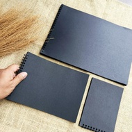 NOTEBOOK BLACK PAPER A4/ A5/A6 BLACK PAPER NOTEBOOK thick material plain BLACK scrap book A7 noteboo