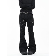 American Y2K Slim-Fit Overall Jeans for Women with Micro Flare