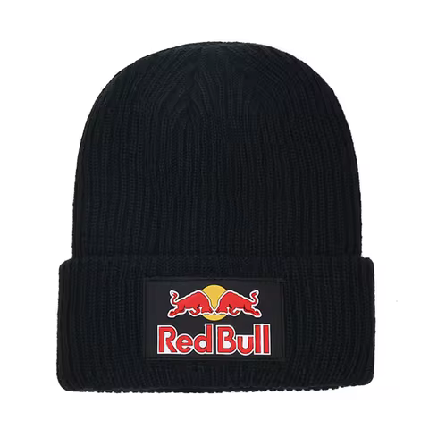 RED BULL Knitted Hat, Outdoor Warm and Windproof Knitted Hat, RED BULL LOGO Autumn and Winter Knitte