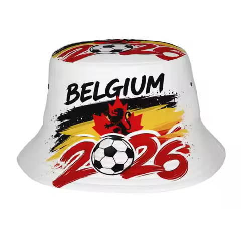 Belgium Bucket Hat Summer Travel Headwear Stuff Football Soccer 2026 Fishing Hats for Hiking Men Wom