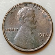 Koleksi koin kuno Asing Lawas  1 C A. Lincoln 1978