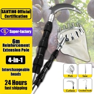 SANTINO 6M Telescopic High Pruning Branch Shears Saw Cutter Kelapa Fruit Picker Viral Galah Pengait 