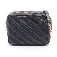 【二手】巴黎世家 (Balenciaga) BALENCIAGA單肩包 Blanket Reporter XS 502026 黑色皮革 Blanket Reporter XS 女款二手 B