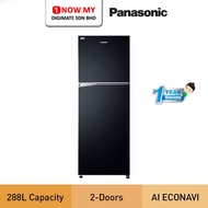 PANASONIC 395L Inverter 2-Door Top Freezer Refrigerator NR-TL381BPKM | 4 Stars Efficient Peti Sejuk 