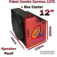 Subwoofer Pasif 12 Inch CM 1278 CARMAN 1278 Plus Box 12inch Untuk Mobil Canter