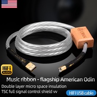 Nordost Odin HIFI USB Cable A to B Pure Silver USB Dac Audio Cable C to B Otg Audio Cable for PC Mob