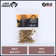 Supermonkey | CVT Block Bolts Mio 5TL Gold CVT Tank/ | BLE Motor Hub