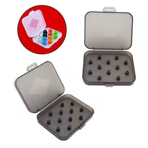 Portable Transparent Silicone Eartip Cap Storage Box For PP Material Memory Foam Eartips Storage Box