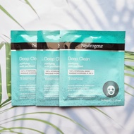 (Neutrogena®) Deep Clean® Purifying 100% Hydrogel Face Mask นูโทรจีนา แผ่นมาส์กหน้า ไฮโดรเจล