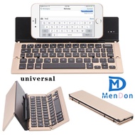 คีย์บอร์ดบลูทูธพับได้อเนกประสงค์อะลูมิเนียมแบบพกพาพับได้สามารถใส่ได้กับ iPhone 13/12/11/Xs/Xs Max/X/