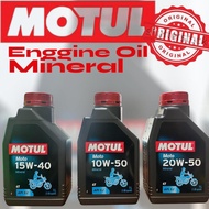 Motul Moto 15W40/10W50/ 20W50 4T Mineral Engine Oil 1L – Original | Minyak Hitam Motor Kapcai / 4 St