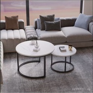 Nordic Small Apartment Simple Combination Light Luxury Round Coffee Table Table Creative Small Coffe