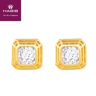 HABIB Jules Yellow and White Gold Earring, 916 Gold