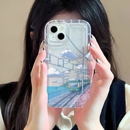 transparent Photo frame airbag case for iphone 14promax 11 13 12 7Plus X XS Max fashion cloud cover