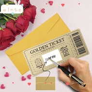 WINTE Golden Ticket Scratch- Card, Scratch Ticket Concert Ticket, Raffle Party Favor with Envelope S