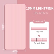 15MM NBR Yoga Mat EXTRA THICK Non-Slip Soft High Density Mat Gym Aerobic Home Fitness Exercise Worko