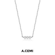 A.CEMI Navi Necklace สร้อยคอเงินแท้ ชุบทอง 18K โรสโกลว์
