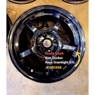 Rim Sticker Gramlight sticker 57c rays Myvi Alza Axia Saga Flx Waja Persona Civic City jazz vios  ya