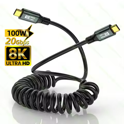 Spring PD100W USB 3.2 20Gbps ThunderBolt 3 Type C to Type C Cable 8K@60Hz USB-C Cable Cord For iPhon