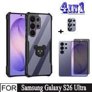 Samsung S26 Ultra 5G Shockproof Phone Case for Samsung S25Ultra 5G 4in1 Privacy Tempered Glass + Mob