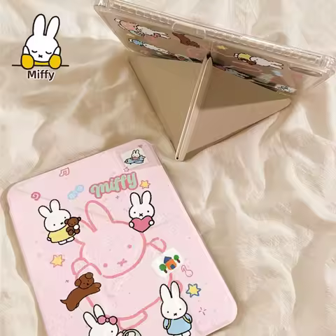 Kawaii Miffy Rabbit Tablet Case, Cute Cartoon Miffy Rabbit Ipad11 Case, Air 7/6, Ipad10 Tablet Case 