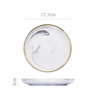 [LOVITA] 7" 8" 10" Nordic Style Marbling Shallow Plate