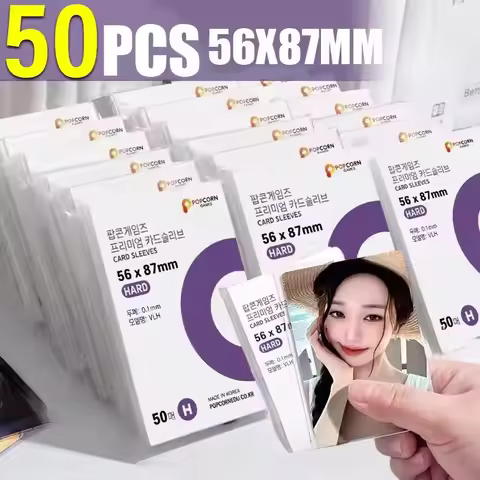 56x87mm 63.5x88mm Card Sleeves Transparent PP Kpop Card Holders Postcards Films Waterproof idol Albu