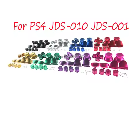 For PS4 Controller Dualshock 4 JDM001 JDM011 Customs Metal Bullet Buttons thumbstick cap L1 R1 L2 R2