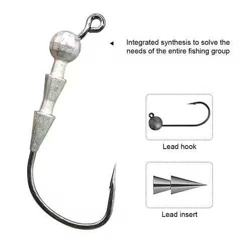 5Pcs Hover strolling Hooks 0.6g 1g 1.4g Jig Head Hooks jigging hook High Carbon Steel Aberdeen Jig s
