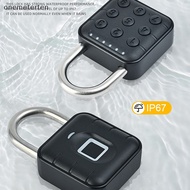 ont  Smart Biometric Fingerprint Smart Door Lock Keyless Quick Unlock Anti Theft Padlock IP67 Waterproof Home Travel Security n