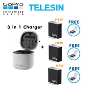 Telesin GoPro 12 / 11 / 10 / 9 Telesin Allin Box 3 in 1 Charger & Card Reader & Storage Box + Enduro