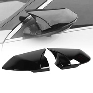 Car Side Mirror Cover 1 Pair Rearview Mirror  Gloss Black Side Mirror Cover Housing Replacement for 