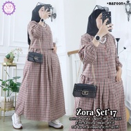 KATUN ZORA 9 SET HARUKA COTTON SKIRT WITH PLAID PATTERN by N&B FASHION