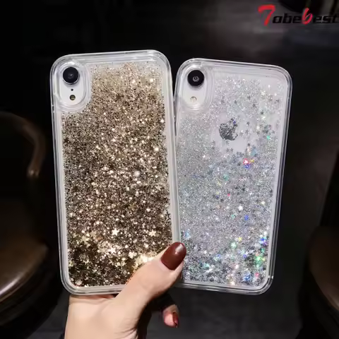 Liquid Glitter Silicone Case For iphone 13 12 mini Pro XR XS Max XS X 8 7 6S 6 Plus Coque Dynamic Qu