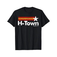 Mens Houston Texas Graphic T-Shirt - Cotton Regular Fit Short Sleeve Tee with Distressed H-Town & St