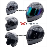 NEXX Helmet Nardo Gray 2IN1 Full Face Open Face 2 Glass Solid Visor Motorcycle Scooter ADV VARIO EX5