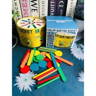 Color sorting stick drop box