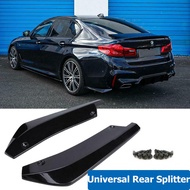 2PCS Glossy Black Rear Bumper Diffuser Splitter Cover Side Canards Lips Trim Sticker for BMW G30 G20 F30 E90 Car Accesso