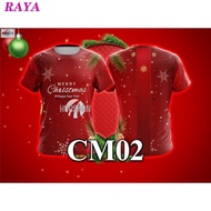 2025 Retro Collar Christmas Santa Family T-Shirt | Short Sleeve