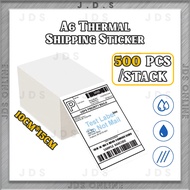 500pcs Thermal Sticker A6 Paper Roll Fold Stack Airway Bill Sticker Thermal Label AWB Consignment Note 订单打印纸 TS01C