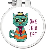 Janlynn 021-1819 Kid One Cool Cat Stamped Cross Stitch Kit, 3"