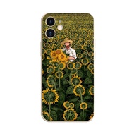 Straw Hat Painter and Sunflower Soft Phone Case 7Plus 8Plus XR 11 12 13 14 Pro MAX 6 6S 14 Plus X XS